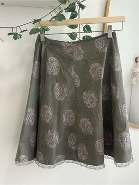 Costa Blanca Cottagecore Romantic Floral A-Line Skirt /Size 4
